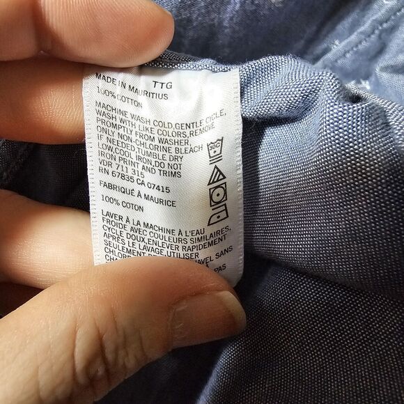 Nautica Mens Anchor Nautical Button Up Light Blue Long Sleeve Preppy XXL - Picture 4 of 7